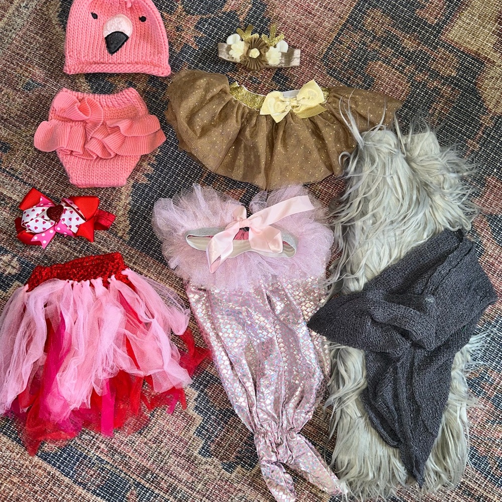 Pink and Gold Diaper Covers for Dress-Up